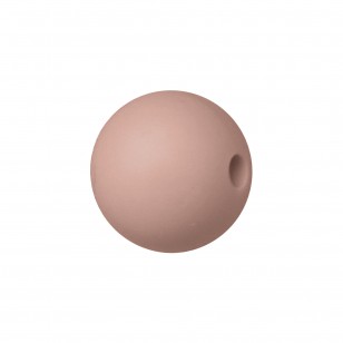 perlina sfera 19mm in silicone alimentare rosa antico