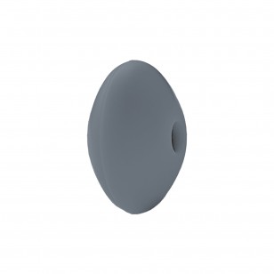 perlina schiacciata separatore 12x7mm in silicone alimentare grigio antracite