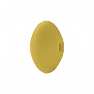perlina schiacciata separatore 12x7mm in silicone alimentare giallo senape