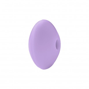 perlina schiacciata separatore 12x7mm in silicone alimentare lilla