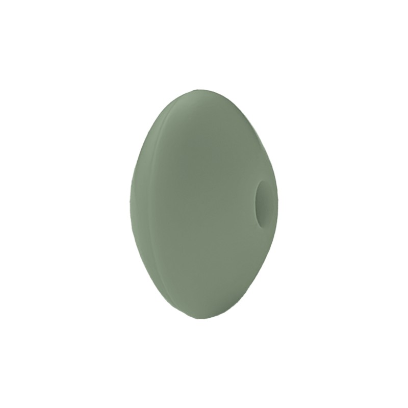 perlina schiacciata separatore 12x7mm in silicone alimentare militare