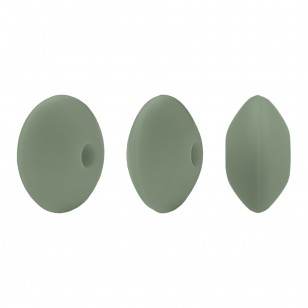 perlina schiacciata separatore 12x7mm in silicone alimentare militare