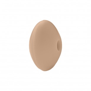 perlina schiacciata separatore 12x7mm in silicone alimentare marrone cammello