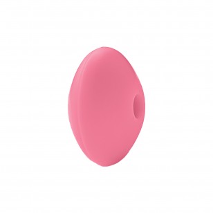 perlina schiacciata separatore 12x7mm in silicone alimentare rosa