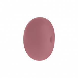 perlina schiacciata separatore 14x8mm in silicone alimentare rosa antico