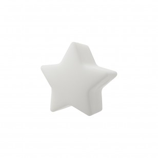 perlina stellina separatore 13x8mm in silicone alimentare bianco