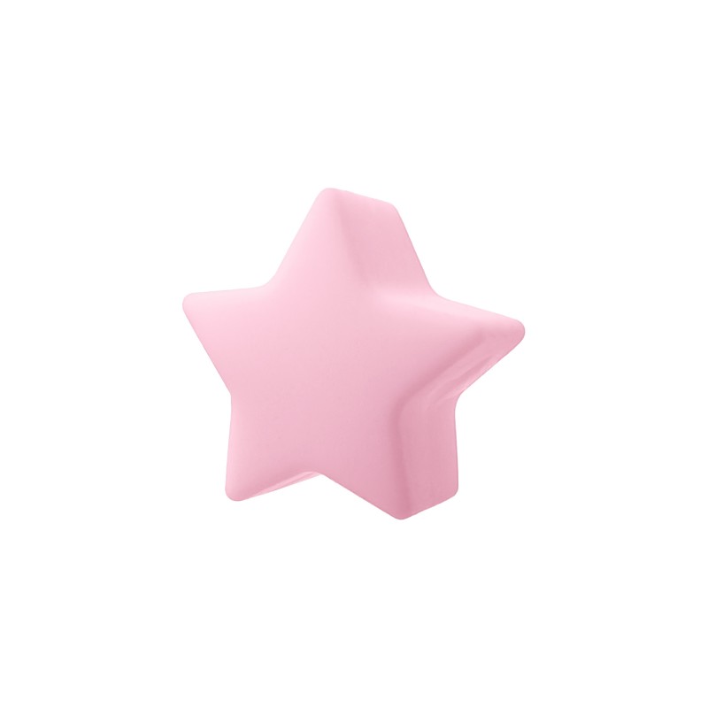 perlina stellina separatore 13x8mm in silicone alimentare rosa baby