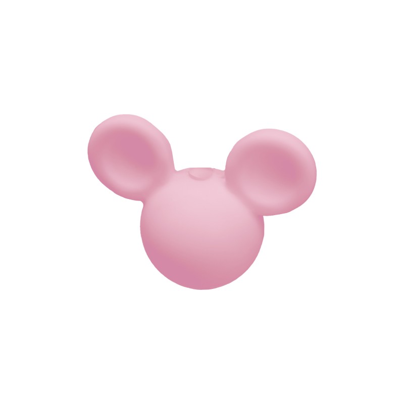 perlina topolino separatore 23x18mm in silicone alimentare rosa baby