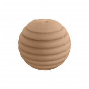 perlina rigata separatore 14x14mm in silicone alimentare noce