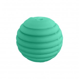 perlina rigata separatore 14x14mm in silicone alimentare giada