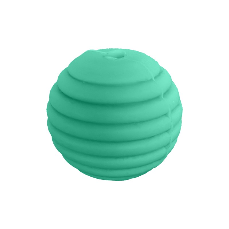 perlina rigata separatore 14x14mm in silicone alimentare giada