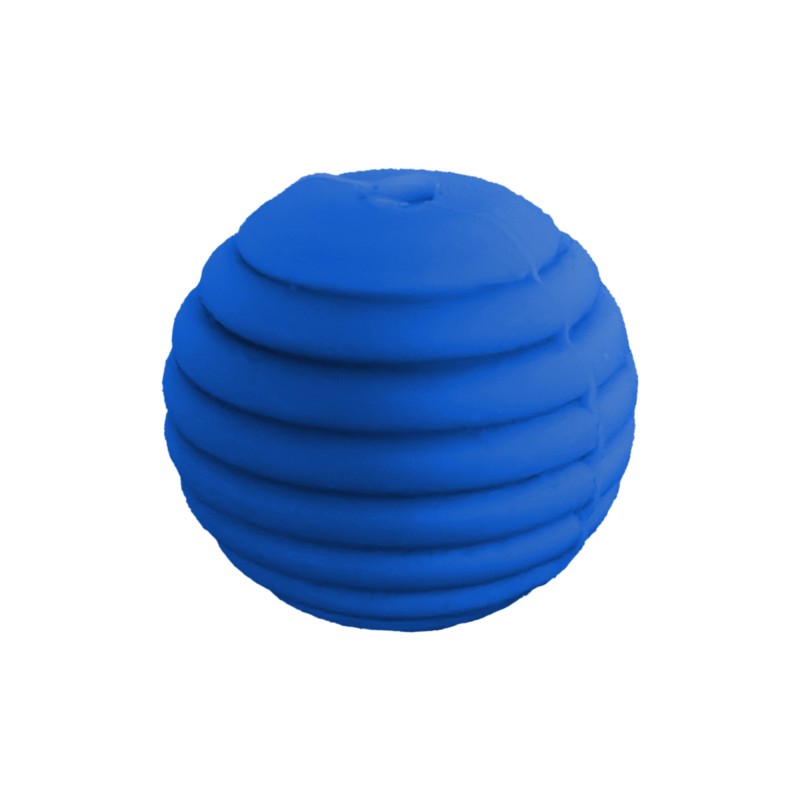 perlina rigata separatore 14x14mm in silicone alimentare Bluette