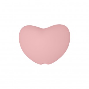 perlina cuore separatore 20x16mm in silicone alimentare rosa baby