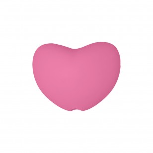 perlina cuore separatore 20x16mm in silicone alimentare rosa forte