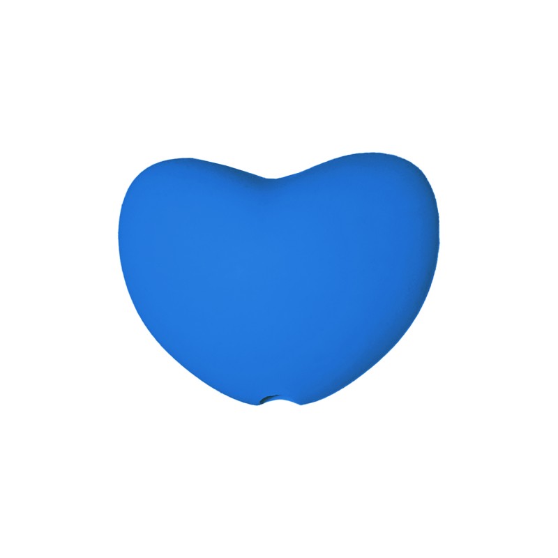 perlina cuore separatore 20x16mm in silicone alimentare bluette