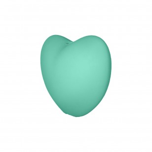 perlina cuore separatore 20x16mm in silicone alimentare verde