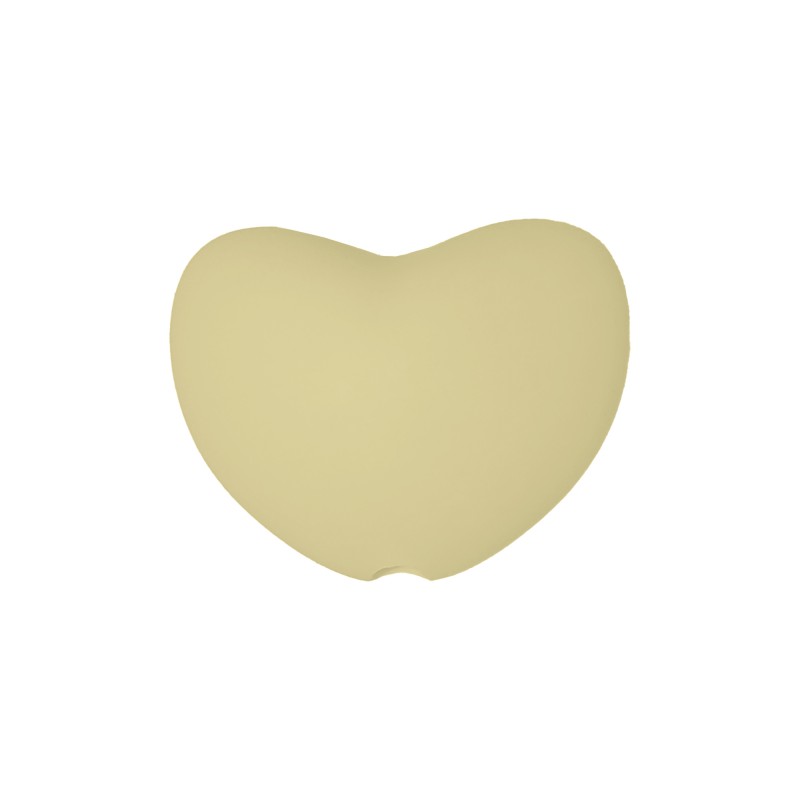 perlina cuore separatore 20x16mm in silicone alimentare pulcino