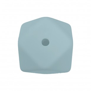 perlina cubo sfaccettato a 4 fori separatore 17x17mm in silicone alimentare divisorio azzurro polvere