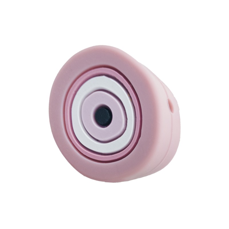 perlina separatore occhio greco nazar 20x10 in silicone alimentare rosa