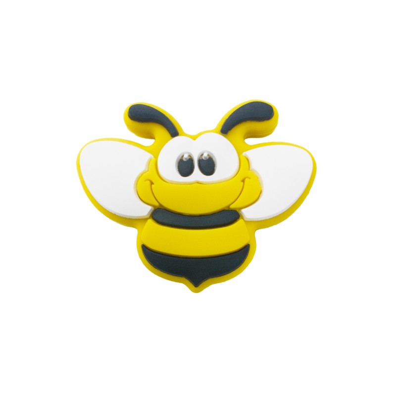 perlina separatore ape 37x30mm in silicone alimentare giallo