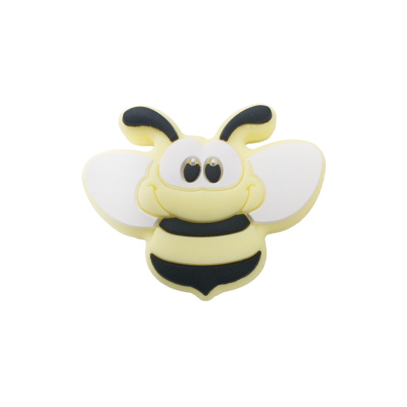 perlina separatore ape 37x30mm in silicone alimentare pulcino