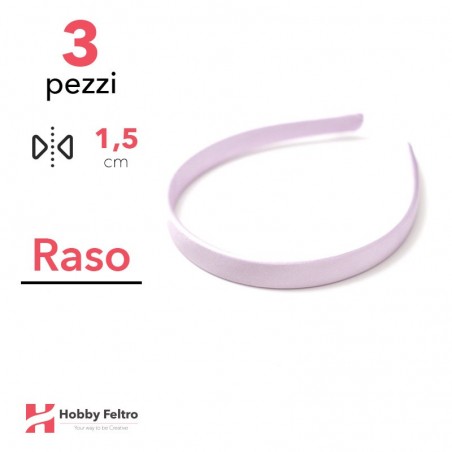 Cerchietto per Capelli Raso 1,5cm Kit 3 Pezzi Madre Perla Scuro COD.16