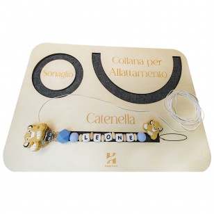 base in legno per creare catenelle, collane e sonagli in silicone per dentizione neonati