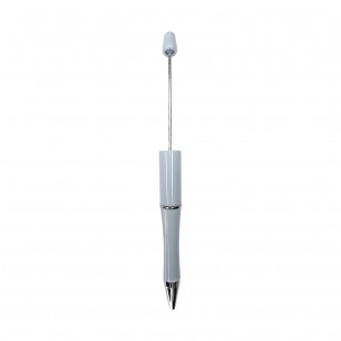 penna personalizzabile con perle e oggetti in silicone azzurro