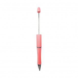 penna personalizzabile con perle e oggetti in silicone corallo