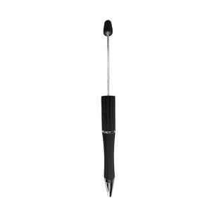 penna personalizzabile con perle e oggetti in silicone nero