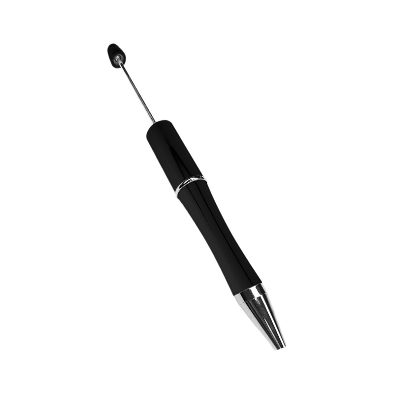 penna personalizzabile con perle e oggetti in silicone nero