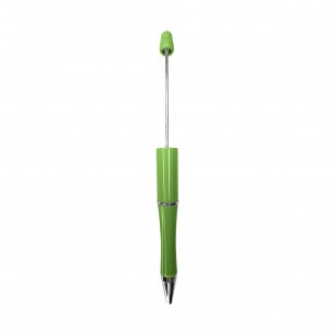 penna personalizzabile con perle e oggetti in silicone verde