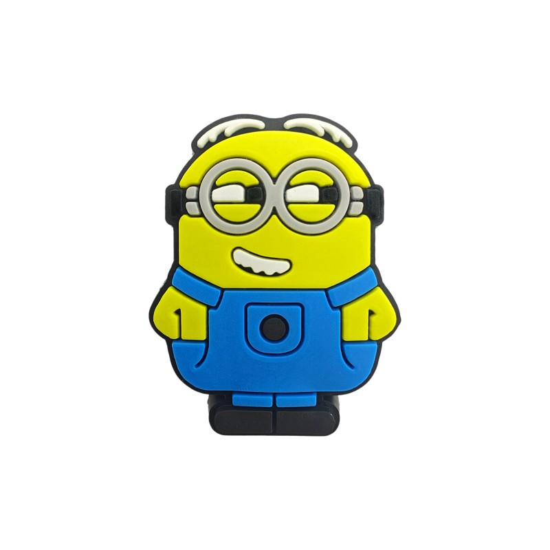 perlina separatore minion 32x25mm in silicone alimentare per personalizzare penne portachiavi collane braccialetti