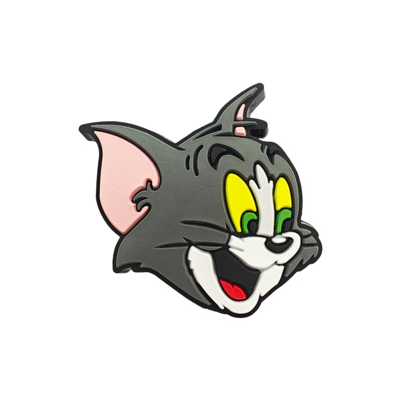 perlina separatore tom e jerry 37x34mm in silicone alimentare per personalizzare penne portachiavi collane braccialetti