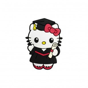 perlina separatore hello kitty laurea 37x27mm in silicone alimentare per personalizzare penne portachiavi collane braccialetti