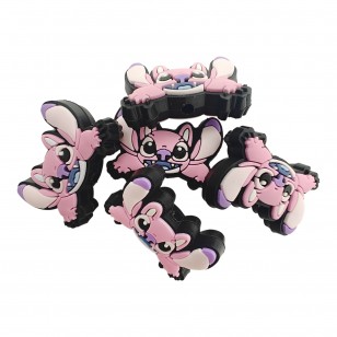 perlina separatore angel 30x20mm in silicone alimentare per personalizzare penne portachiavi collane braccialetti