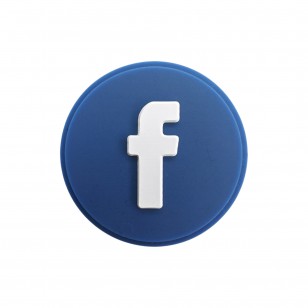 perlina separatore logo facebook 25mm in silicone alimentare per personalizzare penne portachiavi collane braccialetti