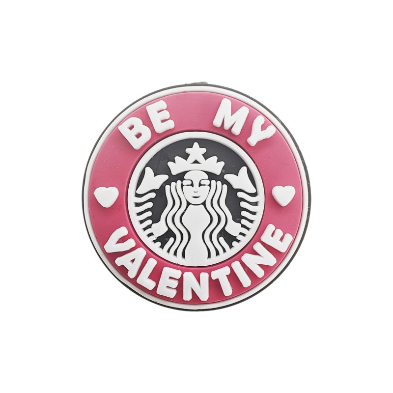 perlina separatore logo starbucks be my valentine 30mm in silicone alimentare per personalizzare penne portachiavi