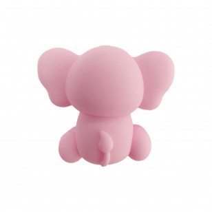 perlina separatore elefante rosa 3d 30x25mm in silicone alimentare per personalizzare penne portachiavi collane
