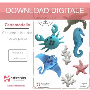 cartamodello digitale animali marini