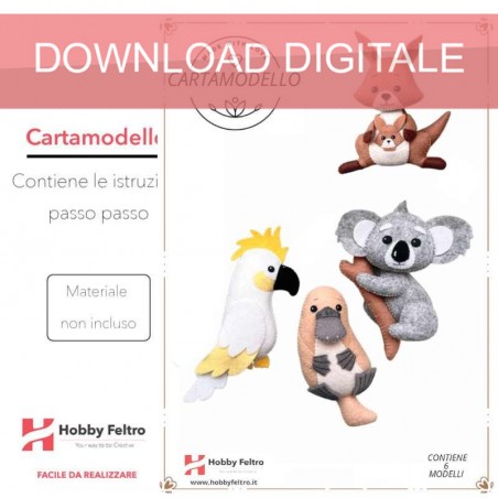 cartamodello animali australiani