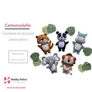 cartamodello scaricabile pdf di animali safari da ritagliare in pannolenci