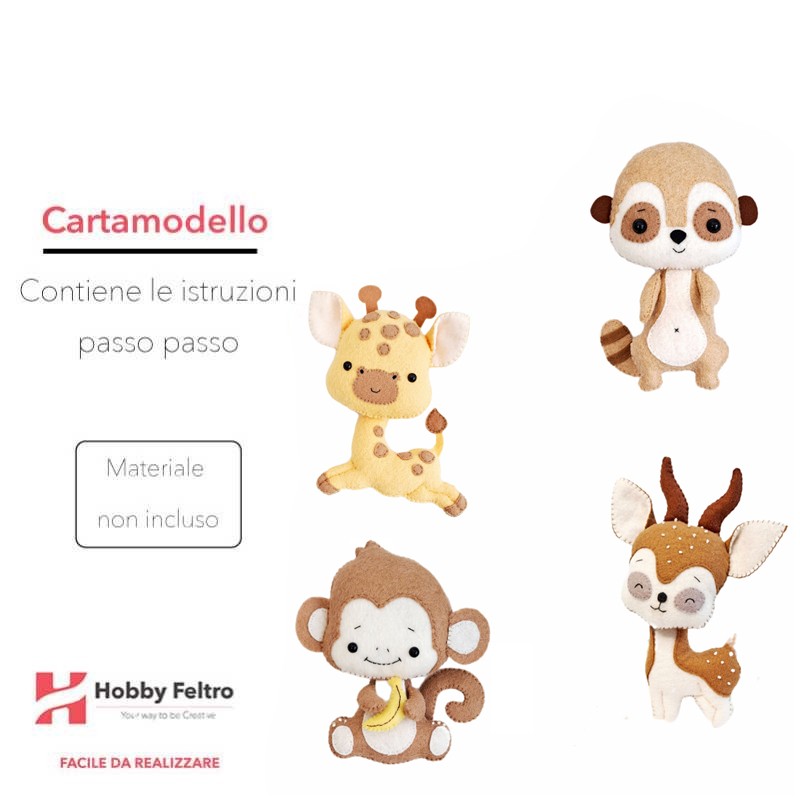 cartamodello animali della savana in pdf scaricabile formato a4