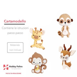 cartamodello animali della savana in pdf scaricabile formato a4