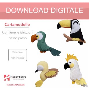 cartamodello uccelli in pdf scaricabile formato a4