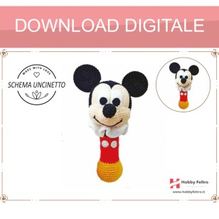 schema per uncinetto sonaglio per neonati topolino pdf digitale