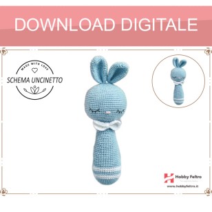 schema per uncinetto sonaglio per neonati coniglio pdf digitale