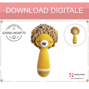 schema per uncinetto sonaglio per neonati leone pdf digitale