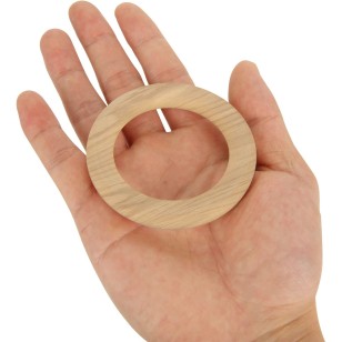 anello in legno per dentizione 70mm con mano