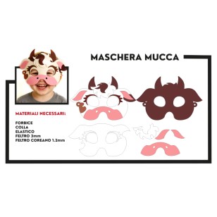 cartamodello per realizzare una maschera di carnevale di feltro con animali pdf gratuito download mucca